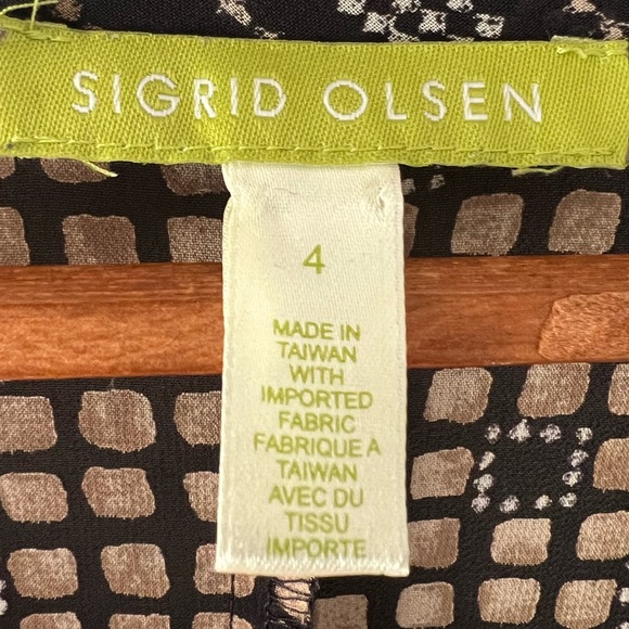 Sigrid Olsen Sheer Boho Shirt, 4, top, blouse, polyester, work, office,‎ casual - Picture 4 of 10